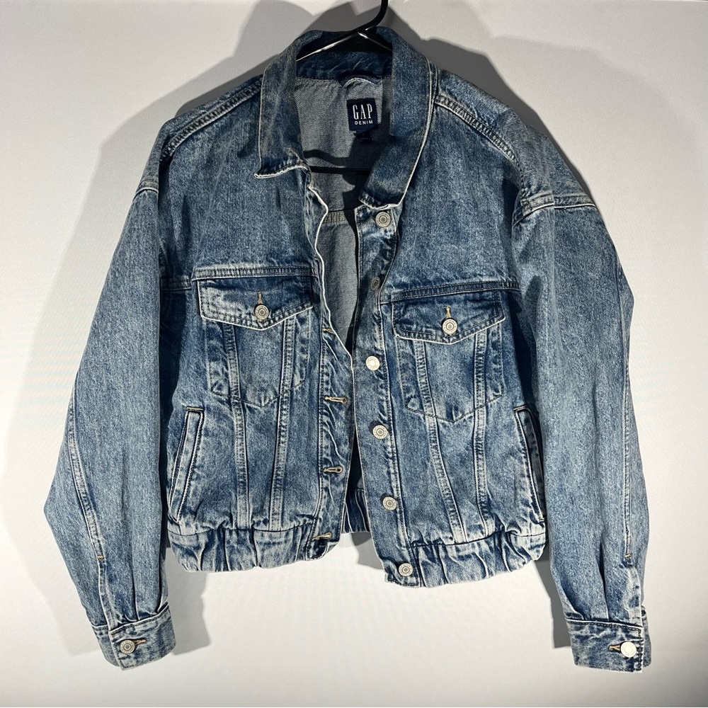 GAP Denim Size Small Jean Jacket Denim Jacket Buttoned Light Wash Blue Used